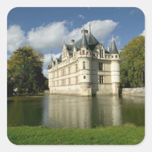 Kasteel van Azay-le-Rideau, Indre-et-Loire, 2 Vierkante Sticker