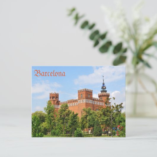 Kasteel van Barcelona Briefkaart (Staand voorkant)