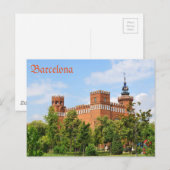 Kasteel van Barcelona Briefkaart (Voorkant / Achterkant)