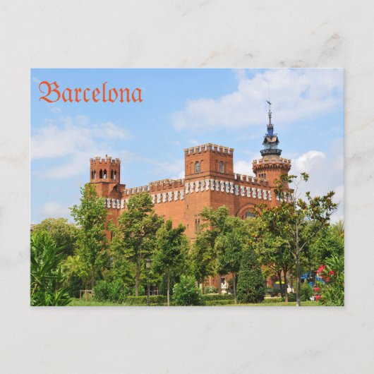 Kasteel van Barcelona Briefkaart (Voorkant)