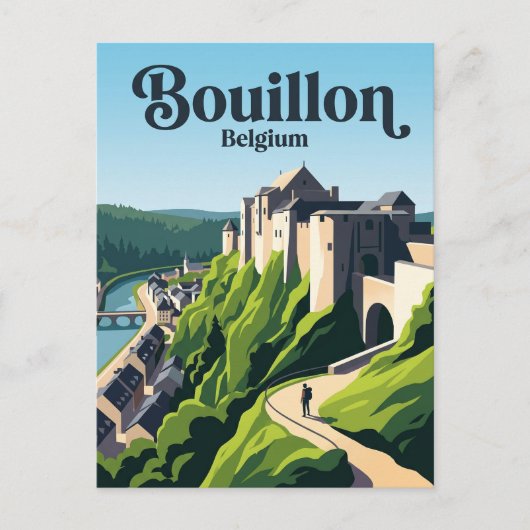 Kasteel van Bouillon België Briefkaart (Voorkant)