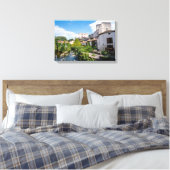 Kasteel van Bourdeilles en Dronne Rivier, Dordogne Canvas Afdruk (Insitu (Slaapkamer))