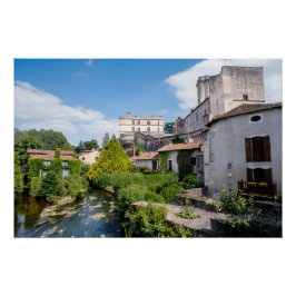 Kasteel van Bourdeilles en Dronne Rivier, Dordogne Perfect Poster