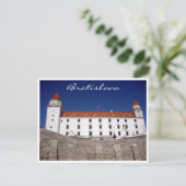kasteel van bratislava blauwe rand briefkaart (Staand voorkant)