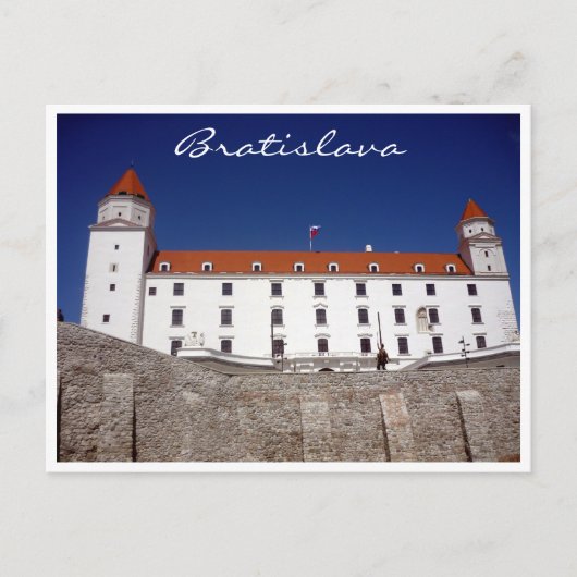 kasteel van bratislava blauwe rand briefkaart (Voorkant)