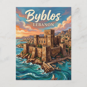 Kasteel van Byblos Libanon Briefkaart