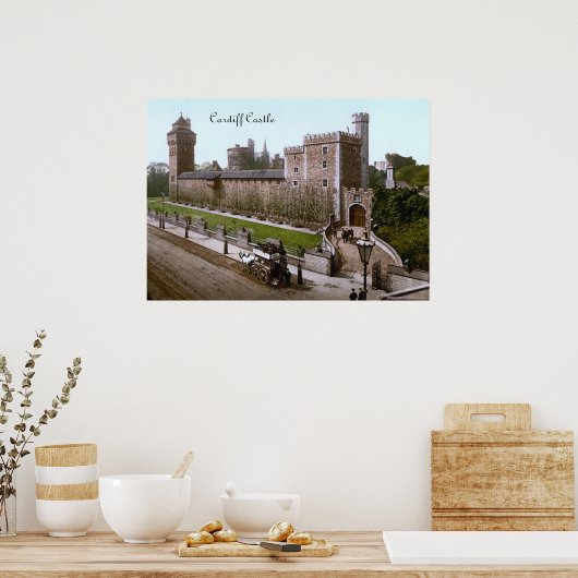Kasteel van Cardiff (1900) Poster (Keuken)
