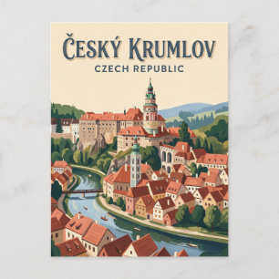 Kasteel van Český Krumlov Tsjechië Briefkaart