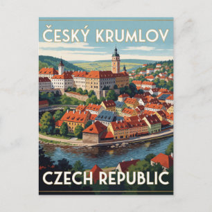 Kasteel van Cesky Krumlov Tsjechische Republiek Re Briefkaart