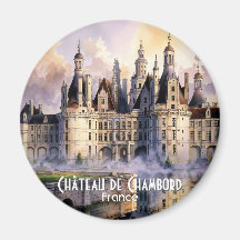 Kasteel van Chambord Loire Frankrijk Aquarel Kaste