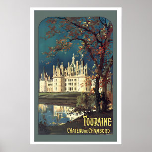 Kasteel van Chambord van de Loirevallei Touraine Poster
