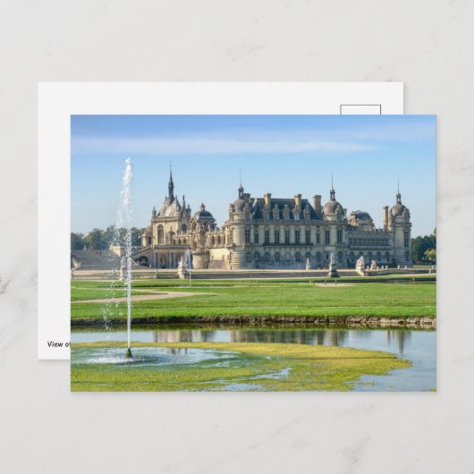 Kasteel van Chantilly en Le Notre-tuin - Frankrijk Briefkaart (Voorkant / Achterkant)