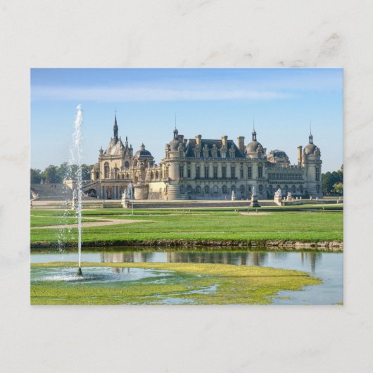 Kasteel van Chantilly en Le Notre-tuin - Frankrijk Briefkaart (Voorkant)