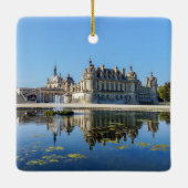 Kasteel van Chantilly met weerspiegeling in een vi Keramisch Ornament (Achterkant)