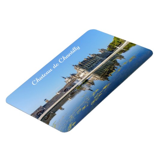 Kasteel van Chantilly met weerspiegeling in een vi Magneet (Linkerzijde)