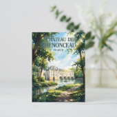 Kasteel van Chenonceau Frankrijk Briefkaart (Staand voorkant)
