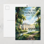 Kasteel van Chenonceau Frankrijk Briefkaart (Voorkant / Achterkant)