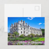 Kasteel van Chenonceau, Frankrijk Briefkaart (Voorkant / Achterkant)
