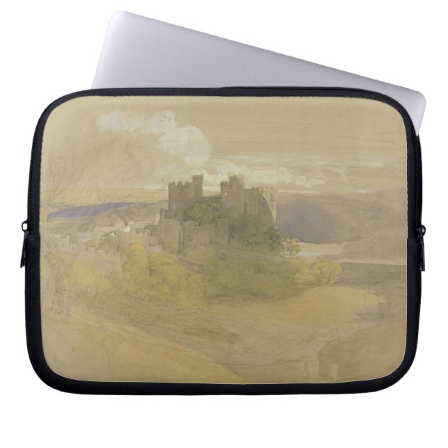 Kasteel van Conway (grafiet, m/c en gouache op pap Laptop Sleeve (Voorkant)