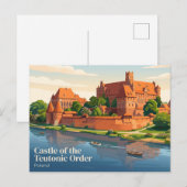 Kasteel van de Duitse Orde, Malbork, Polen Briefkaart (Voorkant / Achterkant)