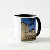 Kasteel van de Graaf, Carcassonne, Aude, Languedoc Mok (Voorkant rechts)