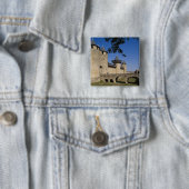 Kasteel van de Graaf, Carcassonne, Aude, Languedoc Vierkante Button 5,1 Cm (In situ)