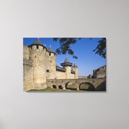 Kasteel van de Graven, Carcassonne, Aude, Languedo Canvas Afdruk (Voorkant)