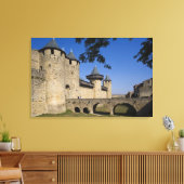 Kasteel van de Graven, Carcassonne, Aude, Languedo Canvas Afdruk (Insitu (Woonkamer))
