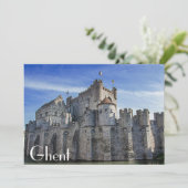 Kasteel van de graven in Gent. (Staand voorkant)