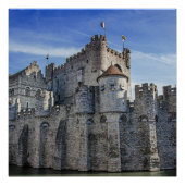 Kasteel van de graven in Gent. Perfect Poster (Voorkant)