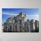 Kasteel van de graven in Gent. Poster (Voorkant)