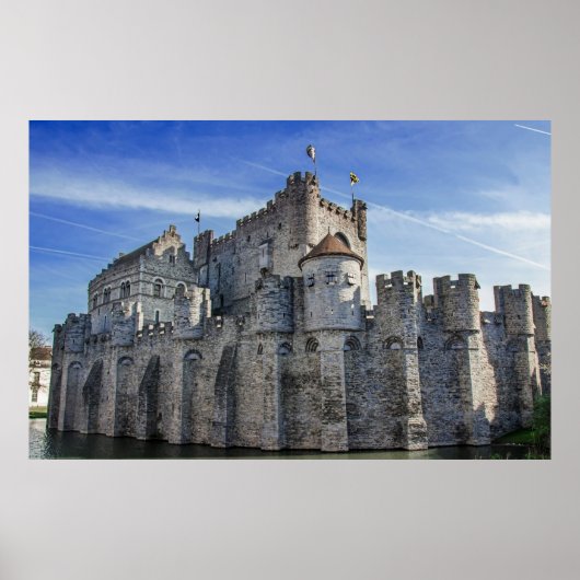 Kasteel van de graven in Gent. Poster (Voorkant)