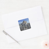 Kasteel van de graven in Gent. Vierkante Sticker (Envelop)