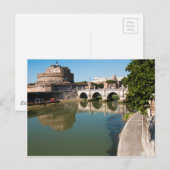 Kasteel van de Heilige Engel van een brug Briefkaart (Voorkant / Achterkant)
