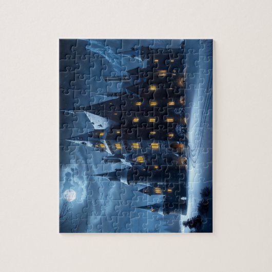 Kasteel van de Hollow Cold Night Legpuzzel (Verticaal)