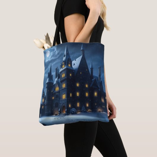 Kasteel van de Hollow Cold Night Tote Bag (Dichtbij)