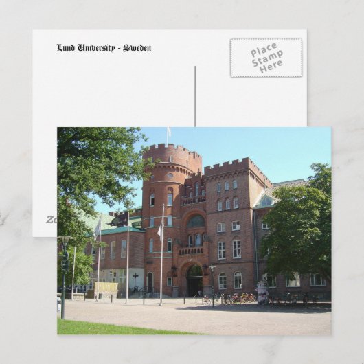 Kasteel van de Universiteit van Lund Briefkaart (Voorkant / Achterkant)