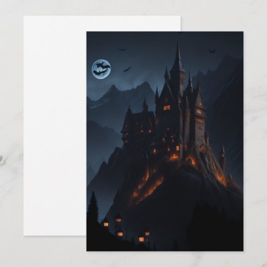 Kasteel van Dracula Feestdagenkaart (Voorkant / Achterkant)