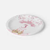 Kasteel van dromen Roze Prinses Vlinder Papieren Bordje (Gekanteld)