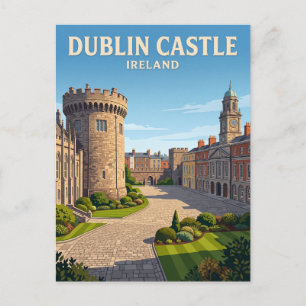Kasteel van Dublin Ierland Briefkaart