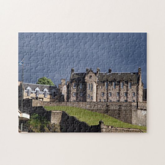 kasteel van Edinburgh grijs Legpuzzel (Horizontaal)