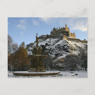 Kasteel van Edinburgh in de winter Briefkaart