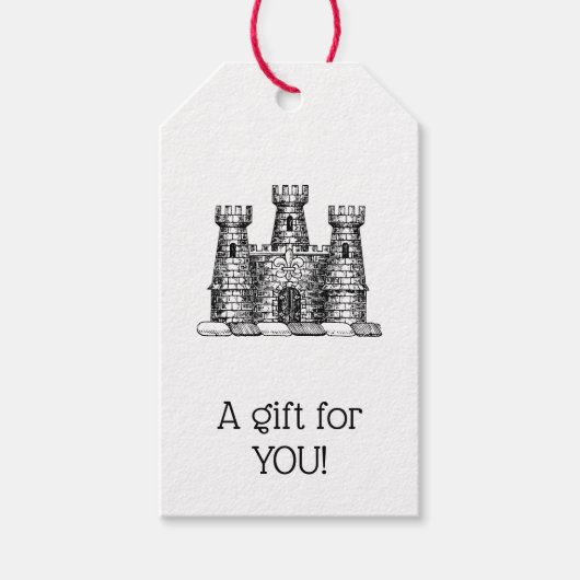  kasteel van Heraldic Emblem - wapenstilstand Cadeaulabel (Voorkant)