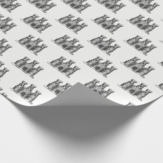 kasteel van Heraldic Emblem - wapenstilstand Cadeaupapier (Hoek)