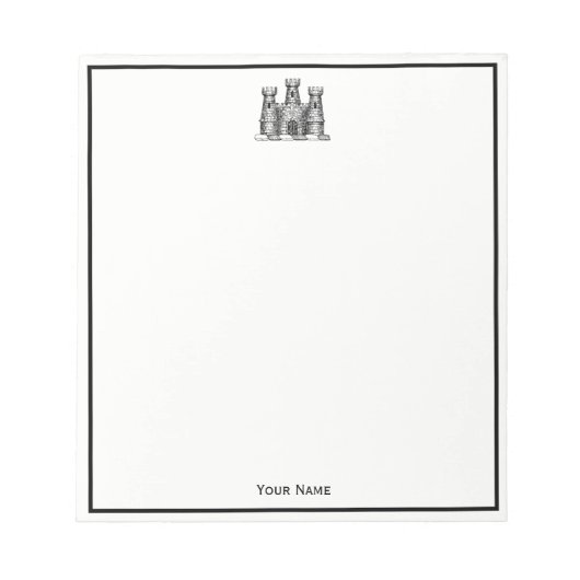 kasteel van Heraldic Emblem - wapenstilstand Notitieblok (Voorkant)