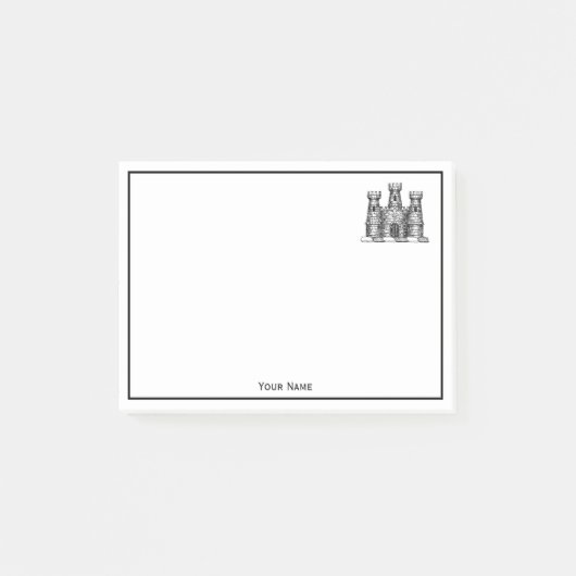 kasteel van Heraldic Emblem - wapenstilstand Post-it® Notes (Voorkant)