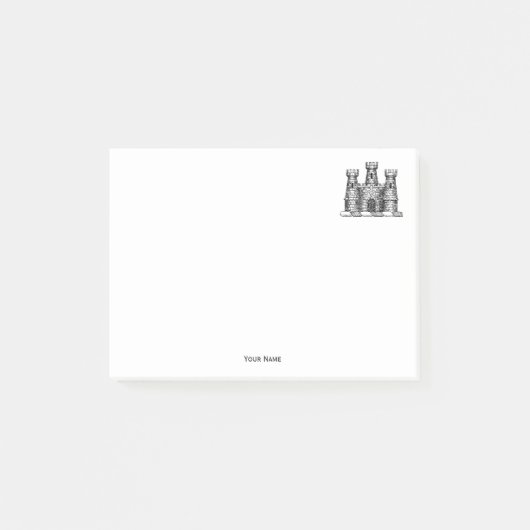 kasteel van Heraldic Emblem - wapenstilstand Post-it® Notes (Voorkant)