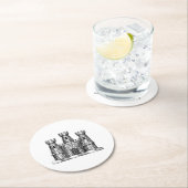  kasteel van Heraldic Emblem - wapenstilstand Ronde Kartonnen Onderzetter (Insitu)