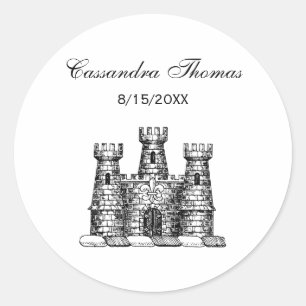  kasteel van Heraldic Emblem - wapenstilstand Ronde Sticker