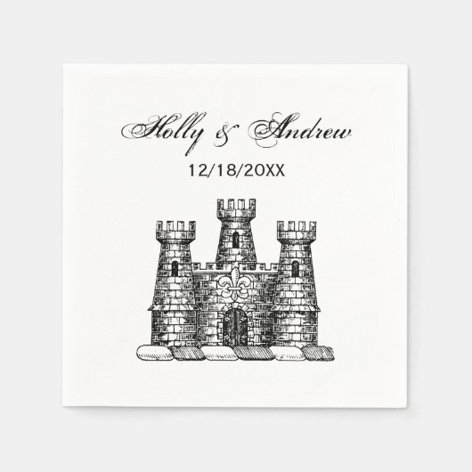  kasteel van Heraldic Emblem - wapenstilstand Servet (Voorkant)